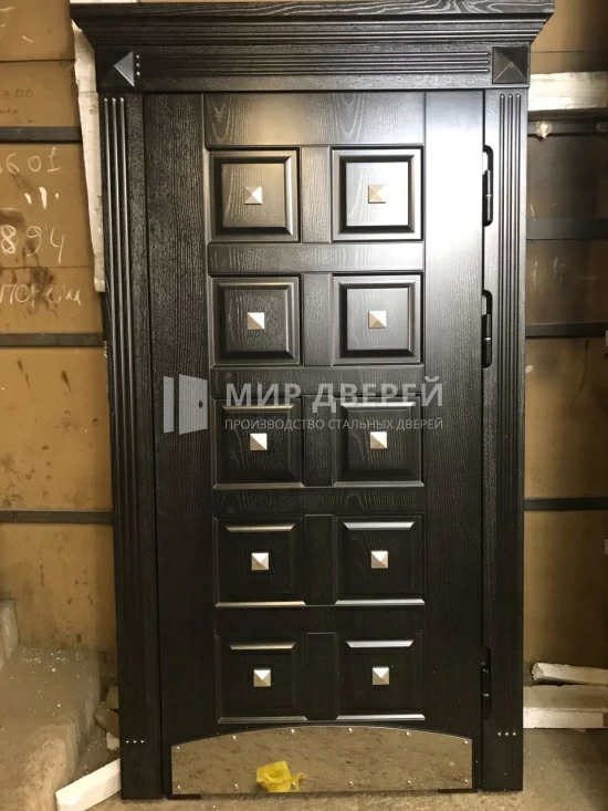 Премиум парадная дверь с терморазрывом из филёнки - фото