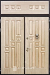 Металлическая дверь с фрамугой наверху от производителя №14 внешняя - фото