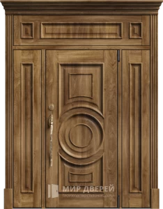 Элитная входная дверь под дерево со звукоизоляцией №14 внешняя - фото