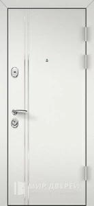 Входная дверь силк светлая с зеркалом №24 внешняя - фото