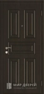 Стальная дверь с МДФ накладкой в дом №35 внешняя - фото