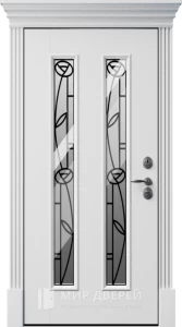 Дверь входная винорит со стеклом №34 внутренняя - фото