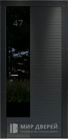 Фото «Металлическая дверь от дизайнера с гладкой и фрезерованной поверхностью №27»